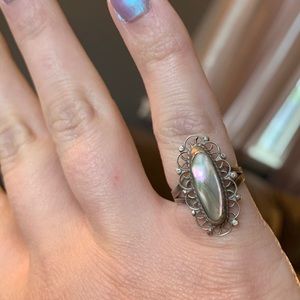 Vintage sterling silver filigree ring size 5